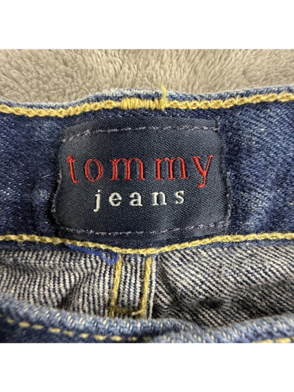 Vintage Tommy Hilfiger Jeans Womens 7 Blue Straight Leg Mid Rise Denim Y2K Flag - Picture 3 of 16